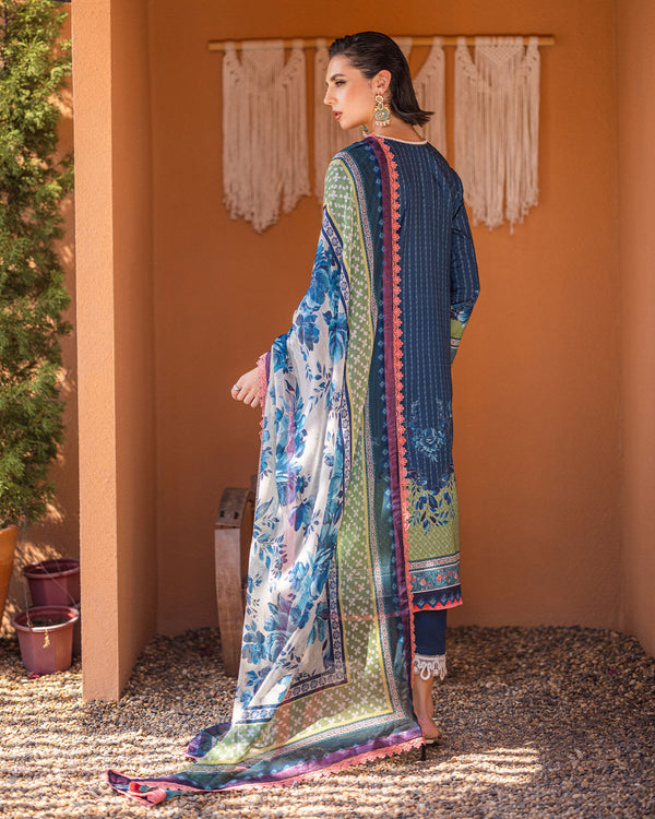 Roheenaz | Azalea Printed Lawn 24 | Mirage Mesh - by - Libasekhas UK - Registered Vendor of : Roheenaz - 100% Original Designer Dresss