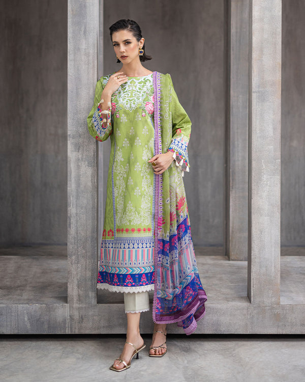 Roheenaz | Azalea Printed Lawn 24 | Serene Seafoam - by - Libasekhas UK - Registered Vendor of : Roheenaz - 100% Original Designer Dresss