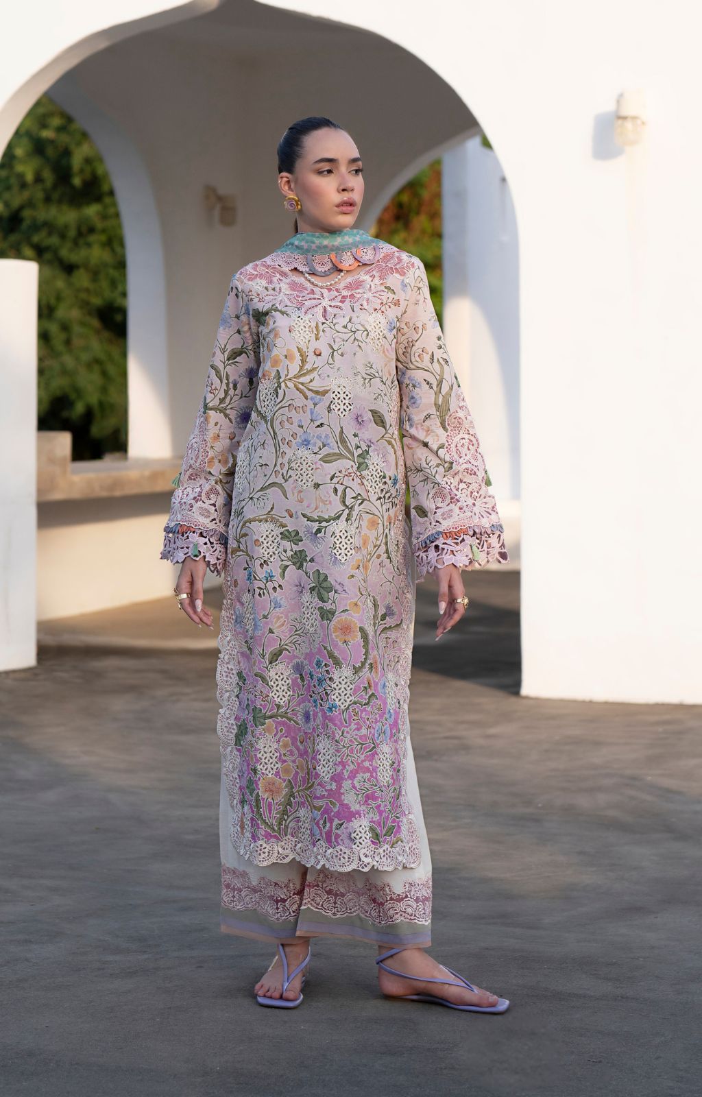 AJR Couture | Printakari Lawn 25 | Rose - by - Libasekhas UK - Registered Vendor of : AJR Couture - 100% Original Designer Dresss