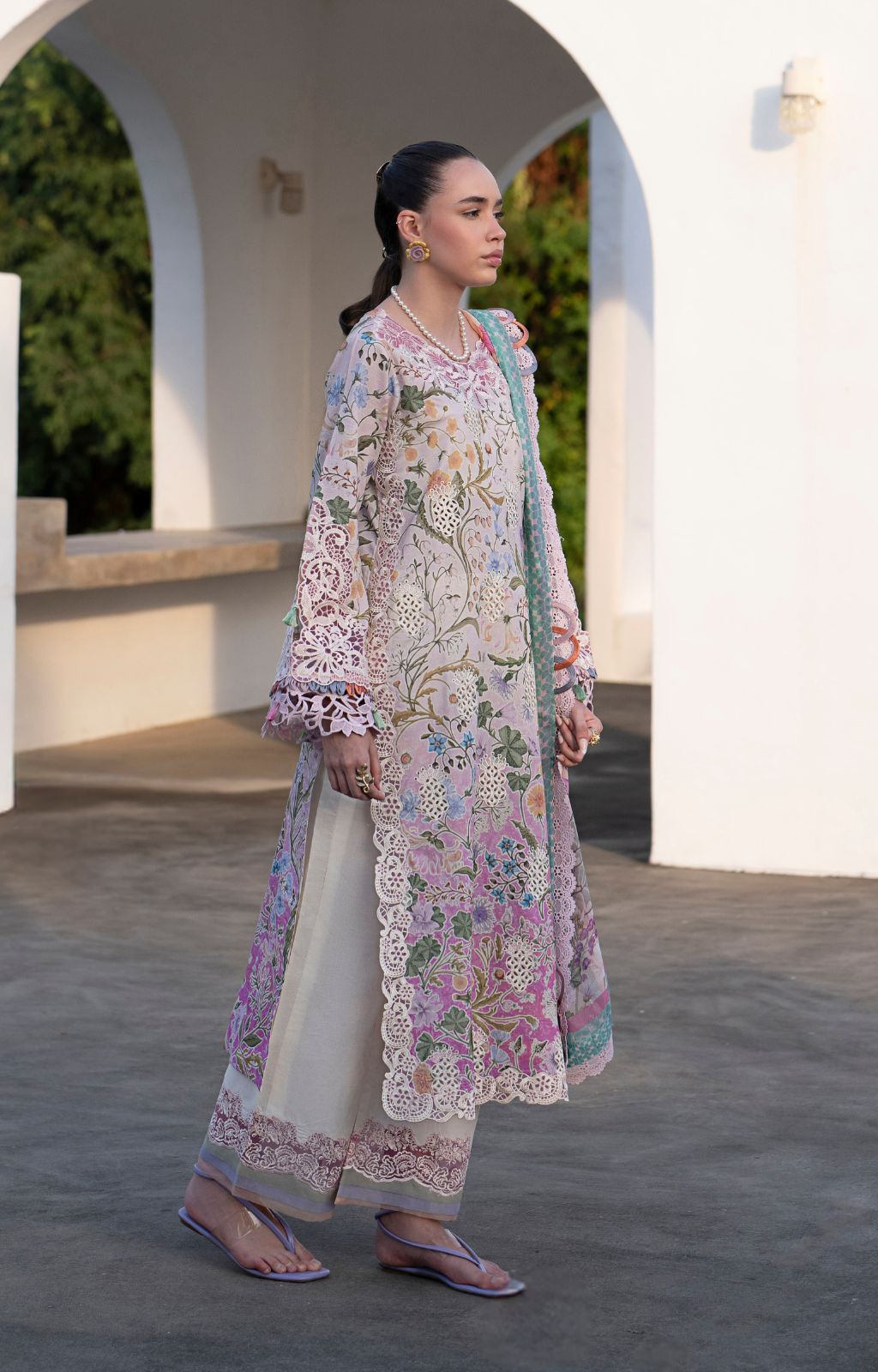 AJR Couture | Printakari Lawn 25 | Rose - by - Libasekhas UK - Registered Vendor of : AJR Couture - 100% Original Designer Dresss