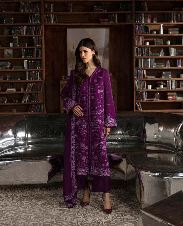 Republic Womenswear | Premium Pret 25 | RPP-06 (Prune de myrtille) - by - Libasekhas UK - Registered Vendor of : Republic Womenswear - 100% Original Designer Dresss