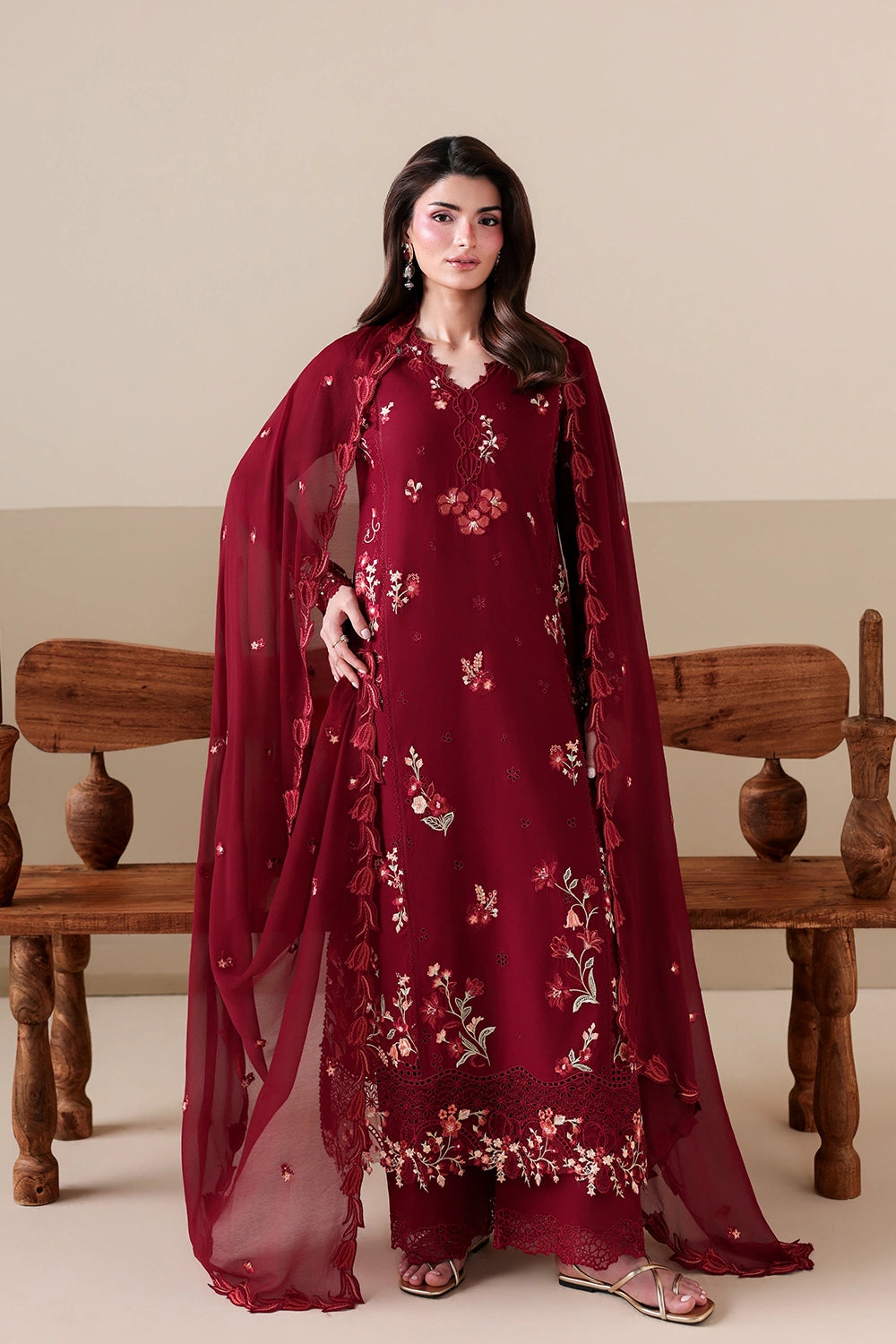 Azure | Luxury Lawn 26 | Ruby Rose - by Libasekhas UK - Registered Vendor of : Azure - 100% Original Designer Dress