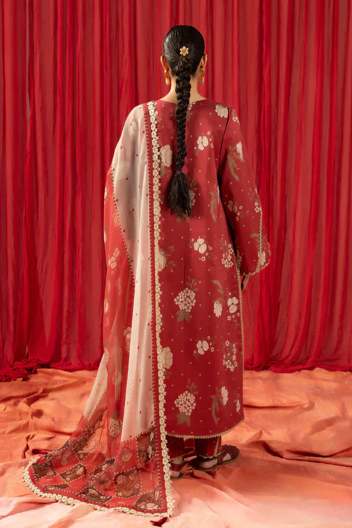 Alizeh | Sheen Lawn Prints 24 | Russet - by - Libasekhas UK - Registered Vendor of : Alizeh - 100% Original Designer Dresss
