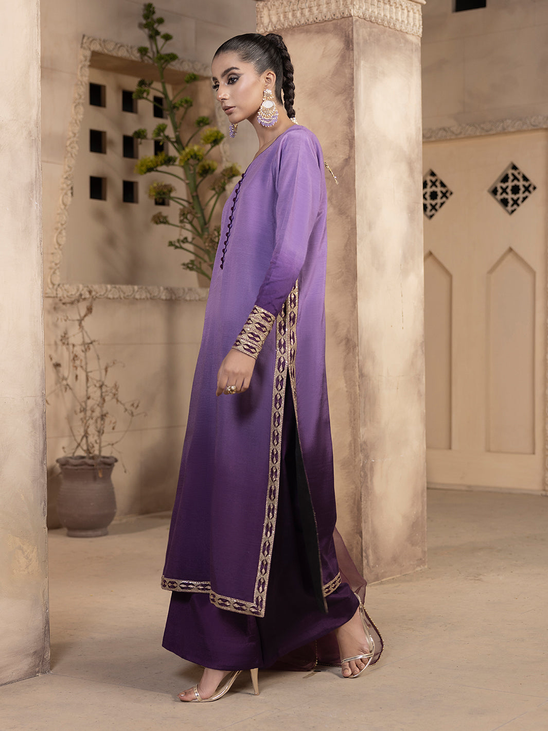 Hem Stitch | Raw Silk Edit 25 | Raania - by - Libasekhas UK - Registered Vendor of : Hemstitch - 100% Original Designer Dresss