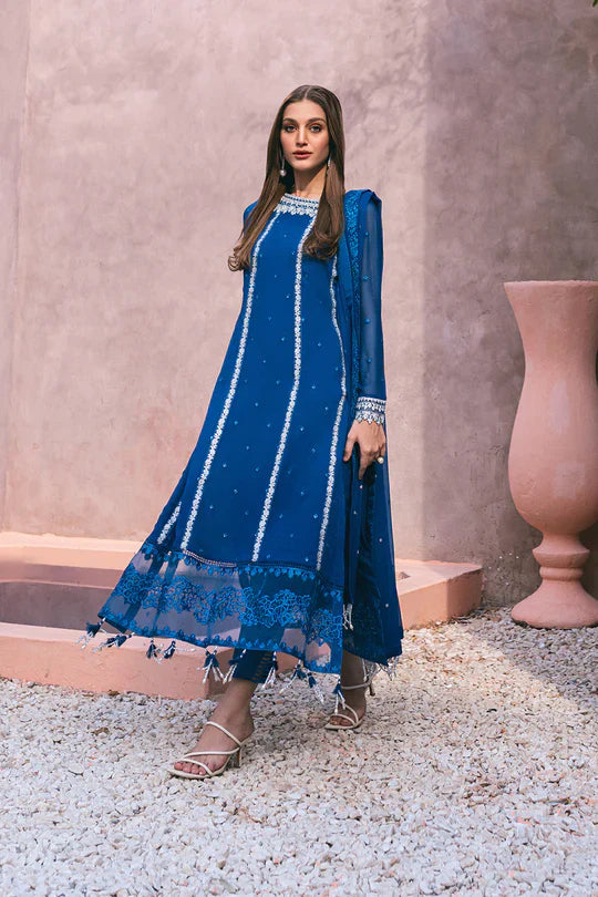 Azure | Embroidered Ensembles 3 Pcs | Radiant Sky - Libasekhas