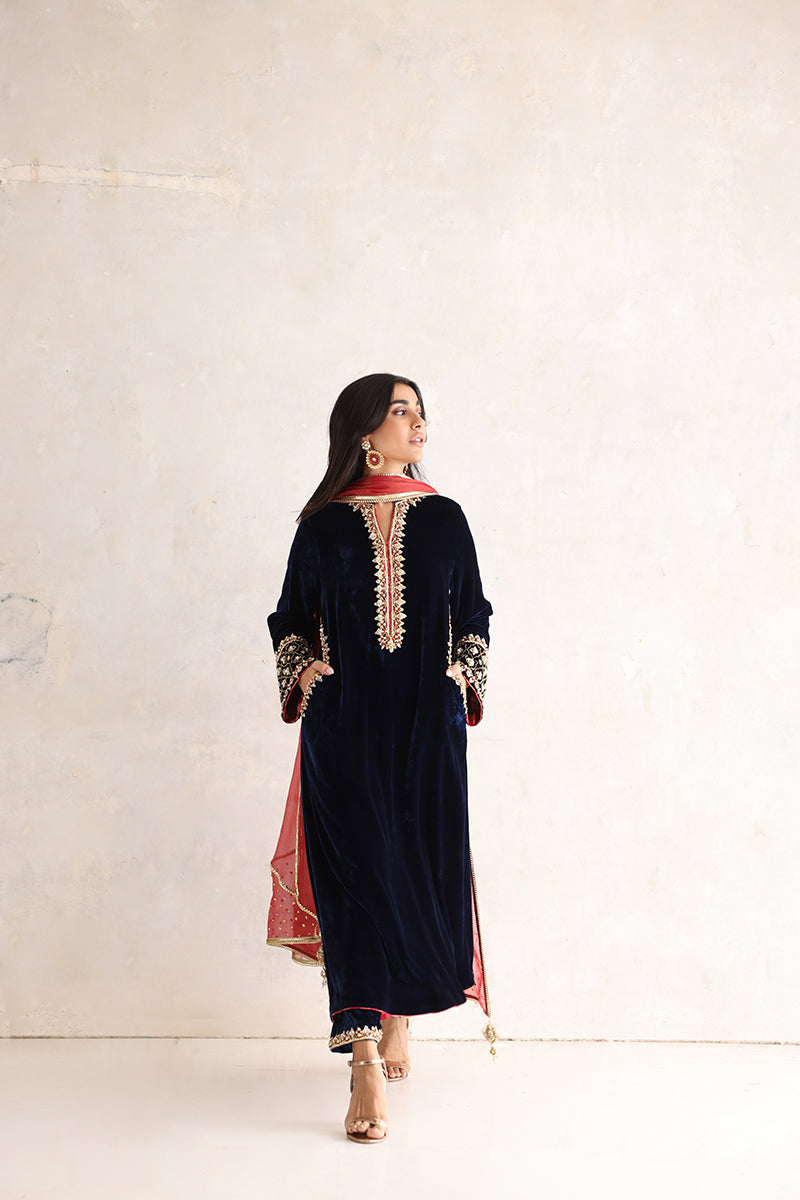 Sana Abbas | Velvet Formals | RAINA - by - Libasekhas UK - Registered Vendor of : Sana Abbas - 100% Original Designer Dresss