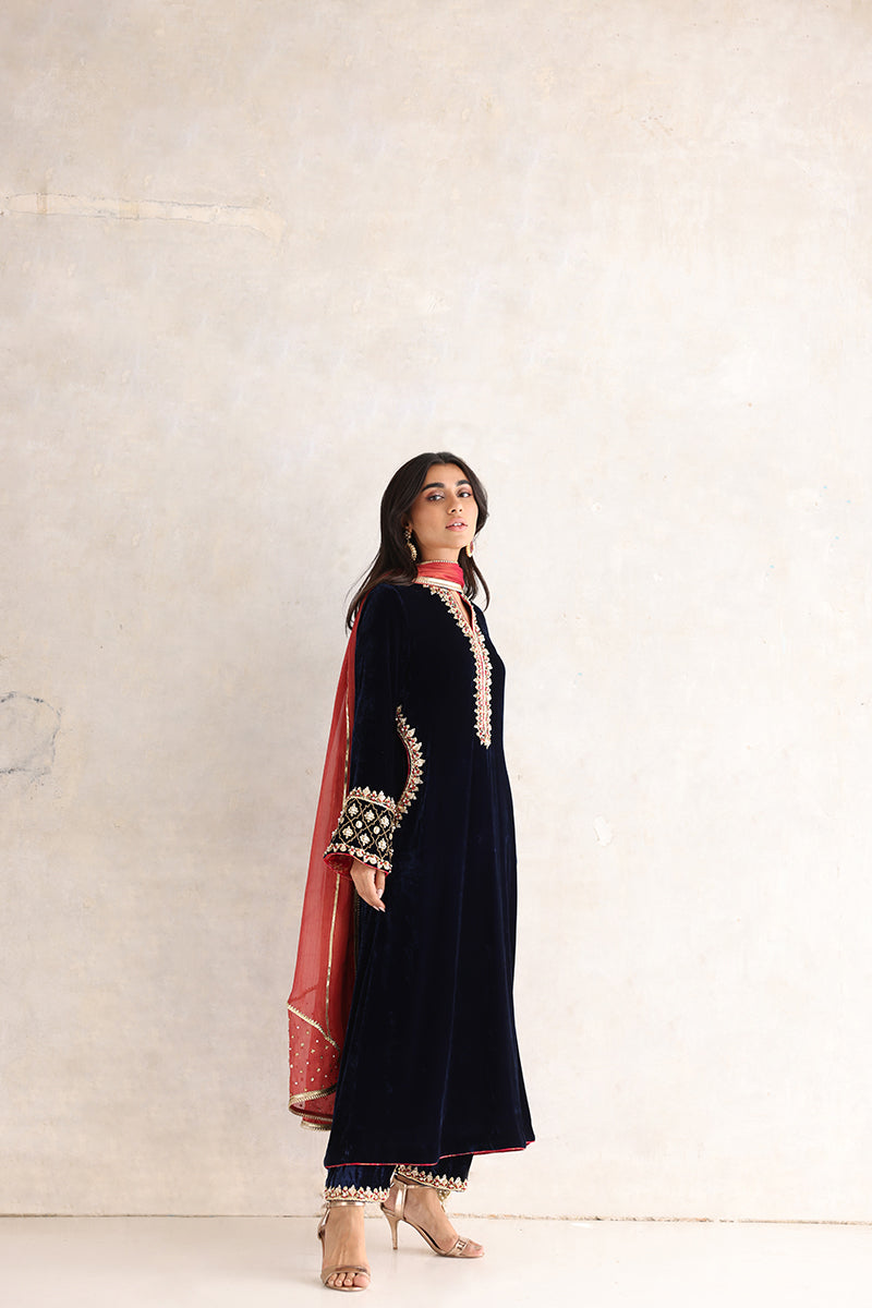 Sana Abbas | Velvet Formals | RAINA - by - Libasekhas UK - Registered Vendor of : Sana Abbas - 100% Original Designer Dresss