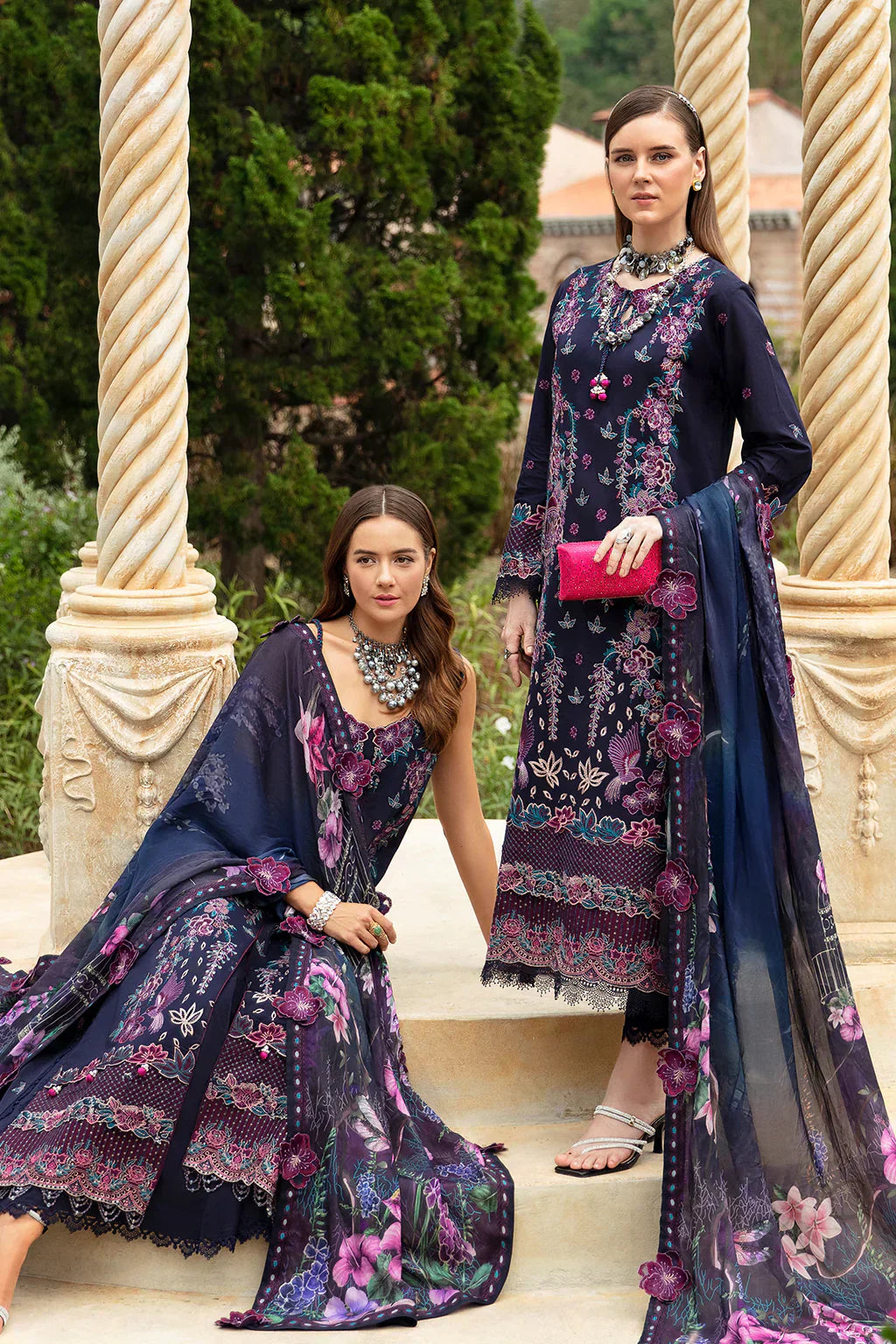 Ramsha | Andaz Collection | Deep Blue - by - Libasekhas UK - Registered Vendor of : Ramsha - 100% Original Designer Dresss