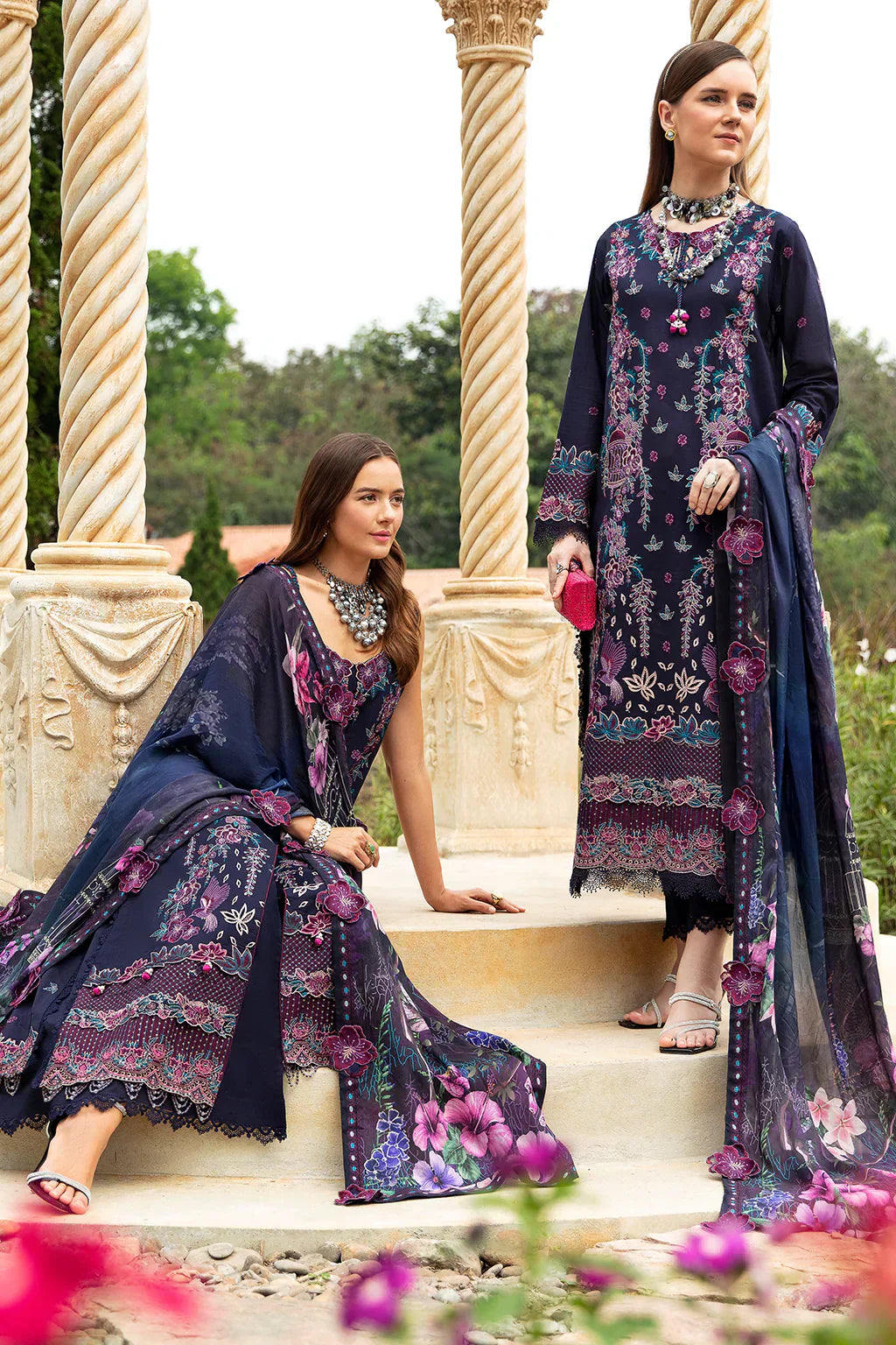 Ramsha | Andaz Collection | Deep Blue - by - Libasekhas UK - Registered Vendor of : Ramsha - 100% Original Designer Dresss