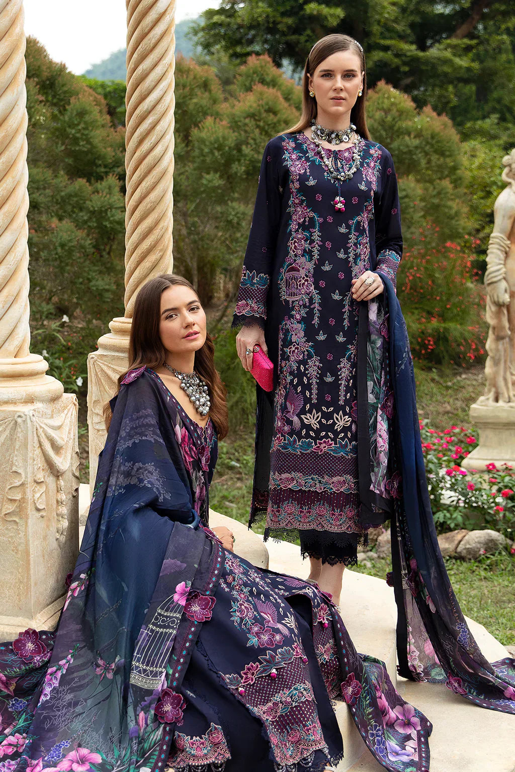 Ramsha | Andaz Collection | Deep Blue - by - Libasekhas UK - Registered Vendor of : Ramsha - 100% Original Designer Dresss
