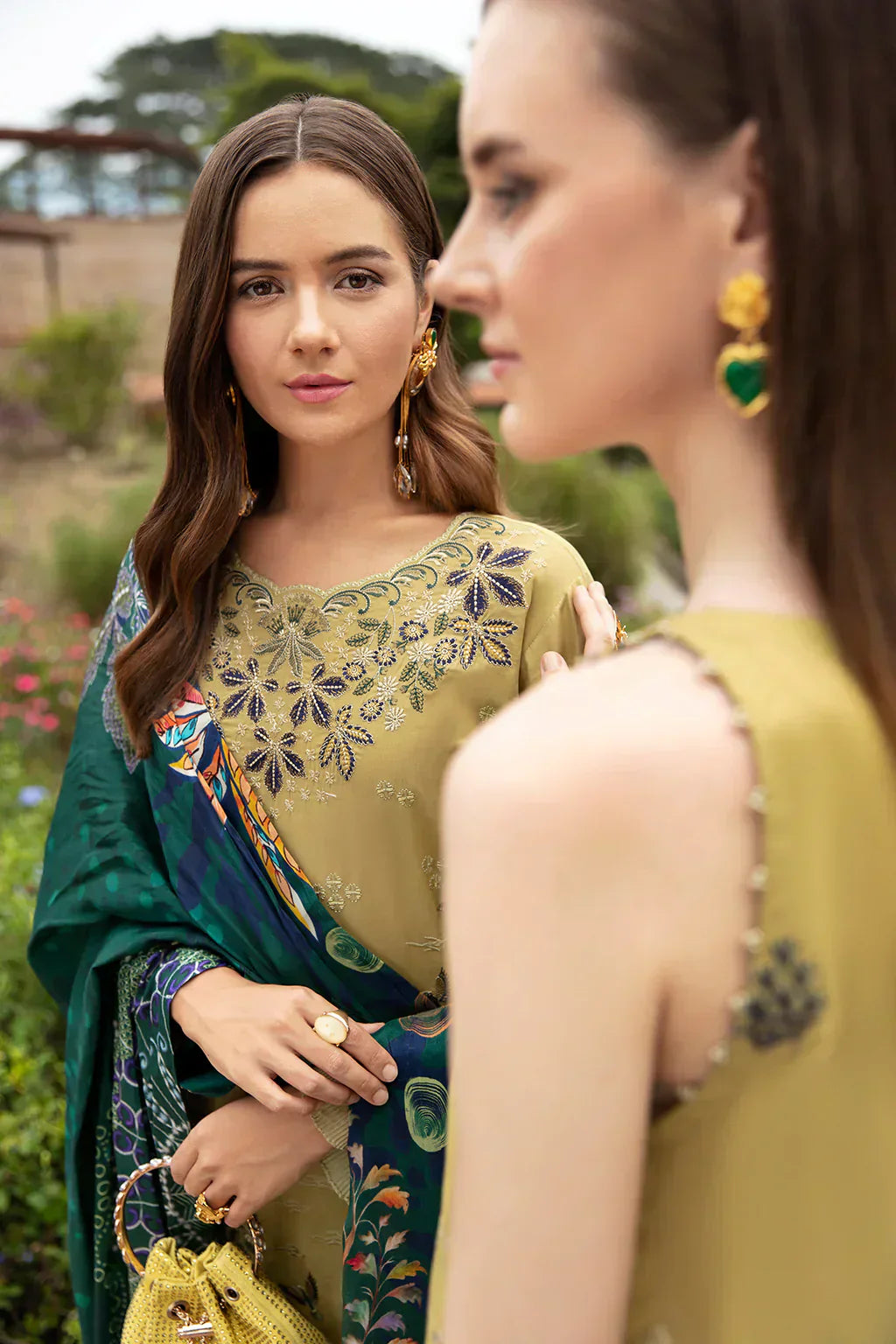 Ramsha | Andaz Collection | OLIVE GREEN - by - Libasekhas UK - Registered Vendor of : Ramsha - 100% Original Designer Dresss