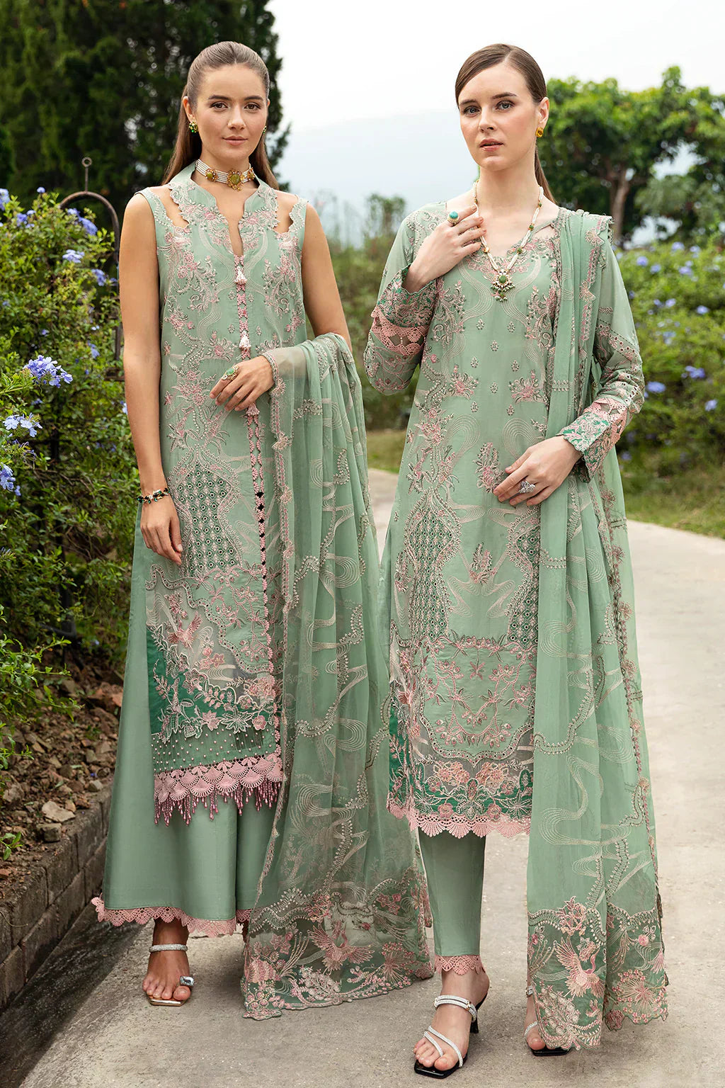 Ramsha | Andaz Collection | PASTEL GREEN - by - Libasekhas UK - Registered Vendor of : Ramsha - 100% Original Designer Dresss
