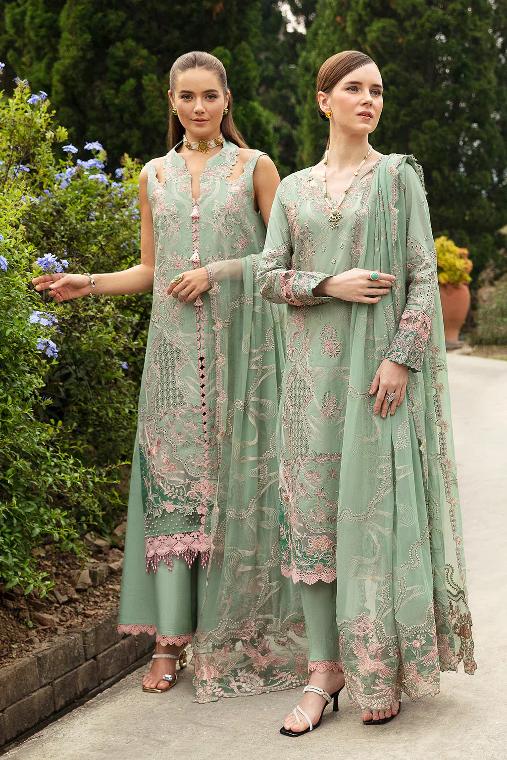 Ramsha | Andaz Collection | PASTEL GREEN - by - Libasekhas UK - Registered Vendor of : Ramsha - 100% Original Designer Dresss