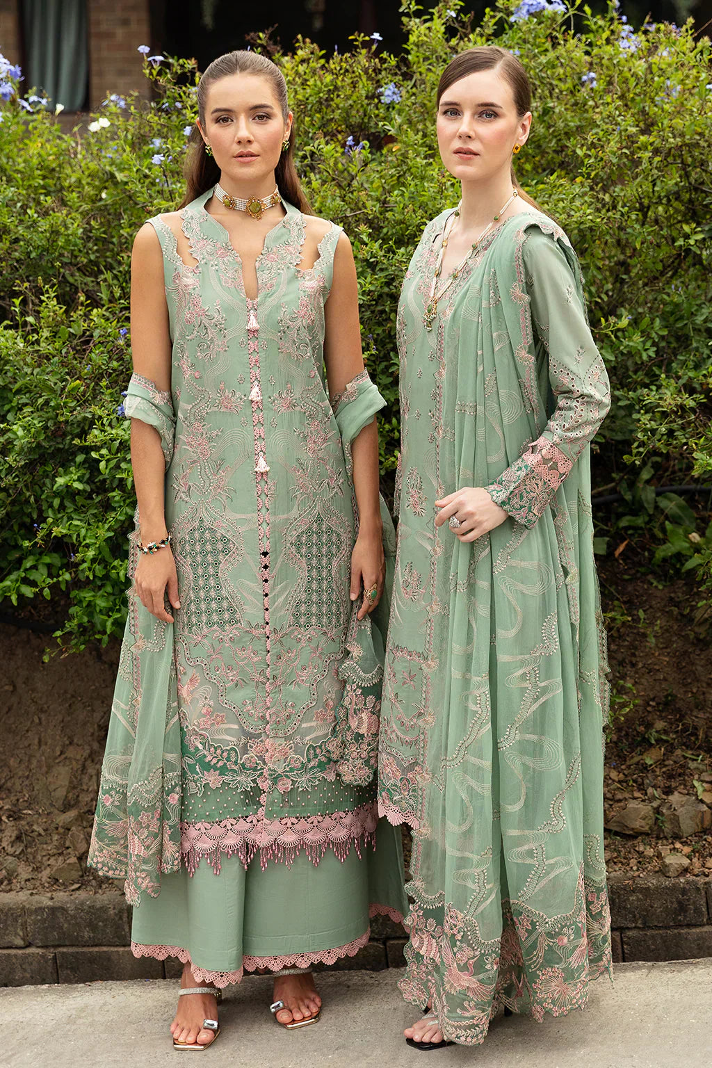 Ramsha | Andaz Collection | PASTEL GREEN - by - Libasekhas UK - Registered Vendor of : Ramsha - 100% Original Designer Dresss
