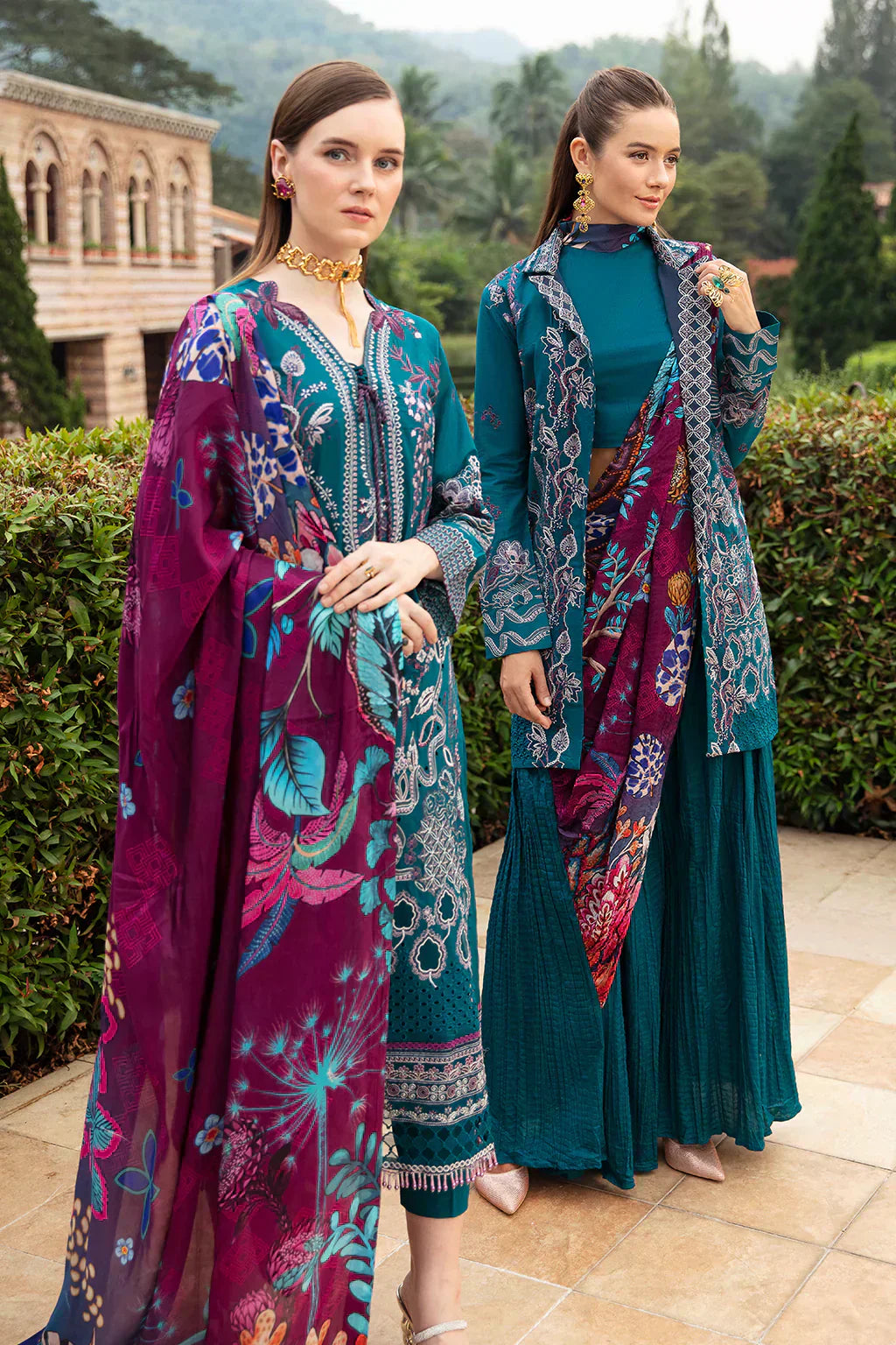 Ramsha | Andaz Collection | SEA BLUE - by - Libasekhas UK - Registered Vendor of : Ramsha - 100% Original Designer Dresss