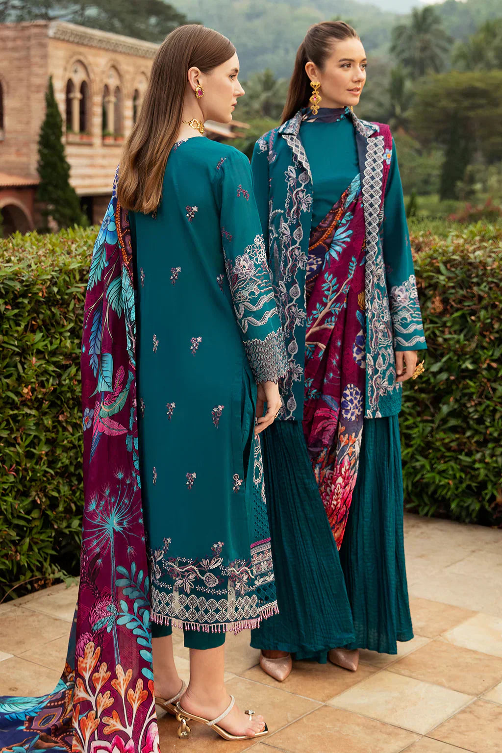 Ramsha | Andaz Collection | SEA BLUE - by - Libasekhas UK - Registered Vendor of : Ramsha - 100% Original Designer Dresss