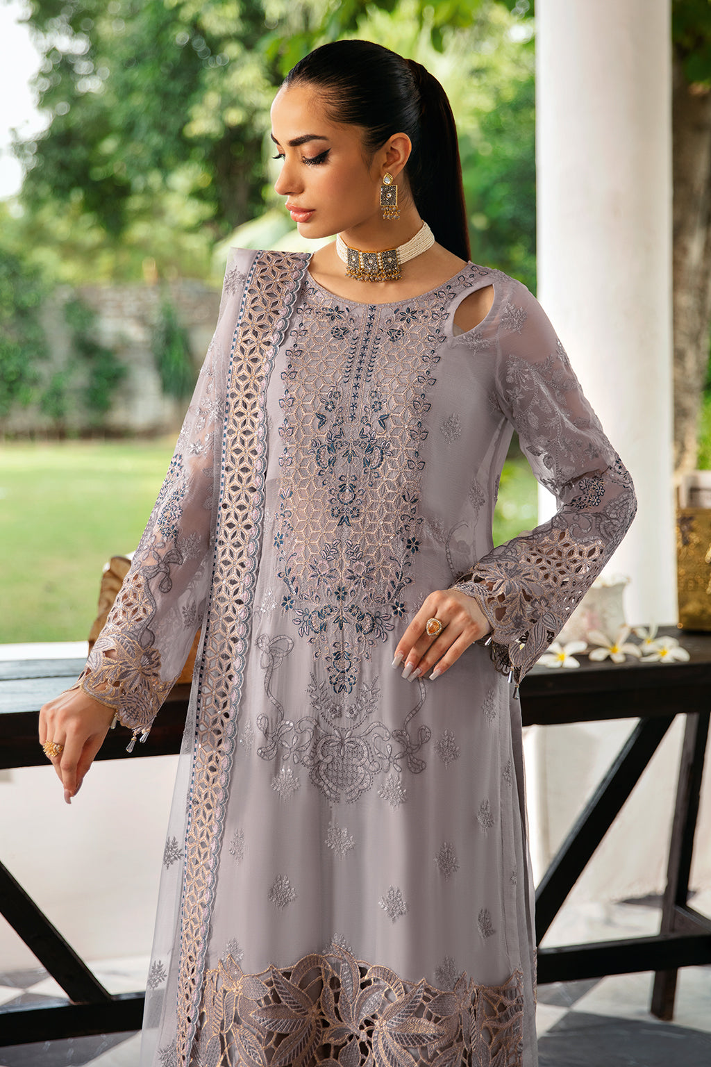 Ramsha | Dastak Luxury Chiffon Collection |  Q-104 - by - Libasekhas UK - Registered Vendor of : Ramsha - 100% Original Designer Dresss