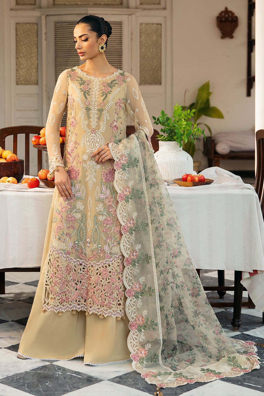 Ramsha | Dastak Luxury Chiffon Collection |  Q-105 - by - Libasekhas UK - Registered Vendor of : Ramsha - 100% Original Designer Dresss