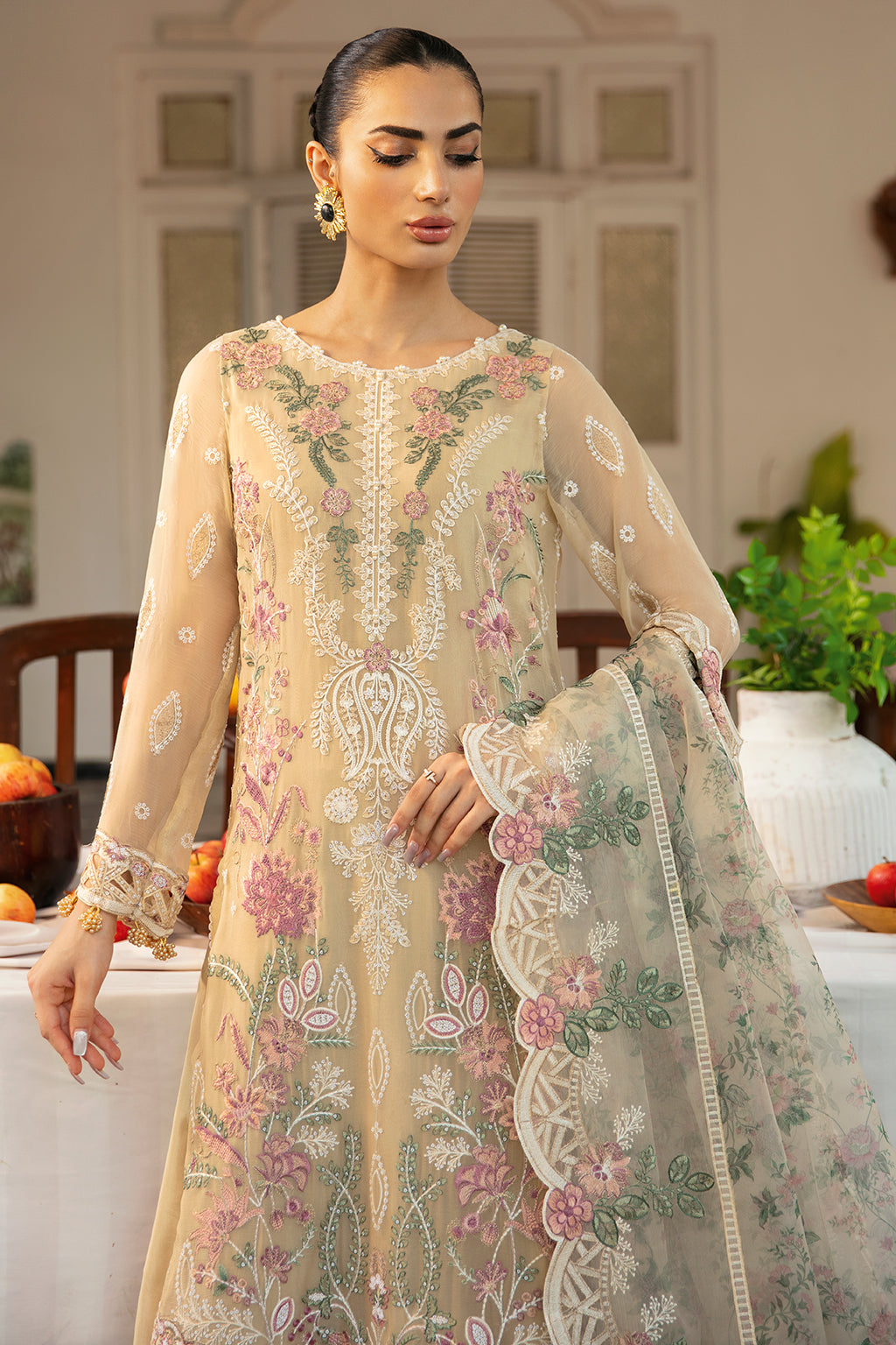 Ramsha | Dastak Luxury Chiffon Collection |  Q-105 - by - Libasekhas UK - Registered Vendor of : Ramsha - 100% Original Designer Dresss
