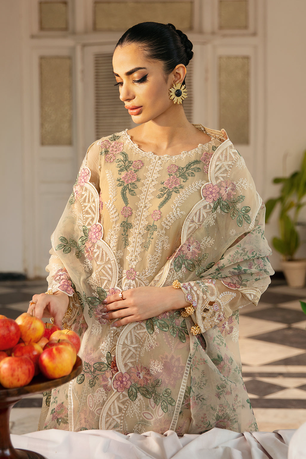 Ramsha | Dastak Luxury Chiffon Collection |  Q-105 - by - Libasekhas UK - Registered Vendor of : Ramsha - 100% Original Designer Dresss