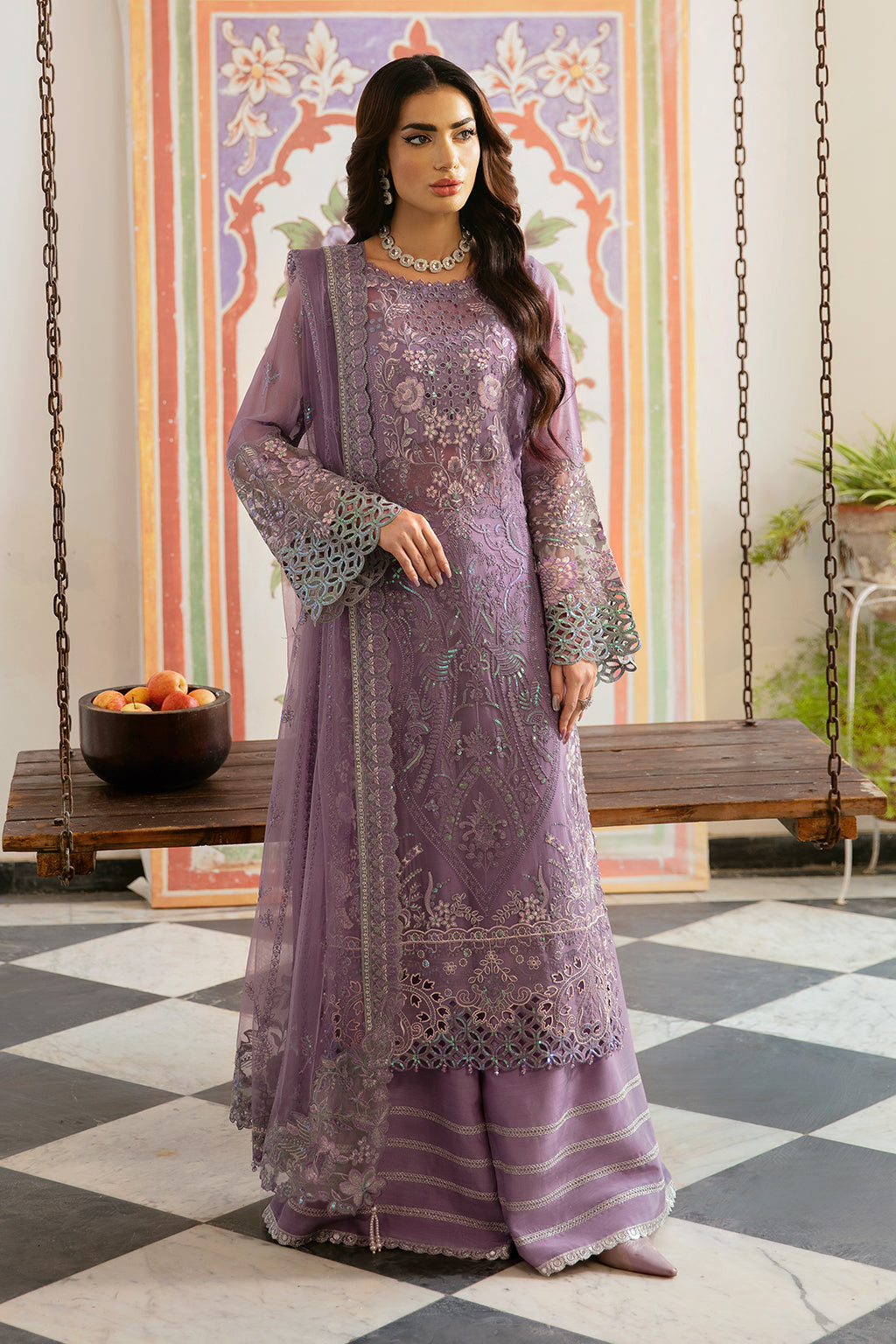 Ramsha | Dastak Luxury Chiffon Collection |  Q-108 - by - Libasekhas UK - Registered Vendor of : Ramsha - 100% Original Designer Dresss