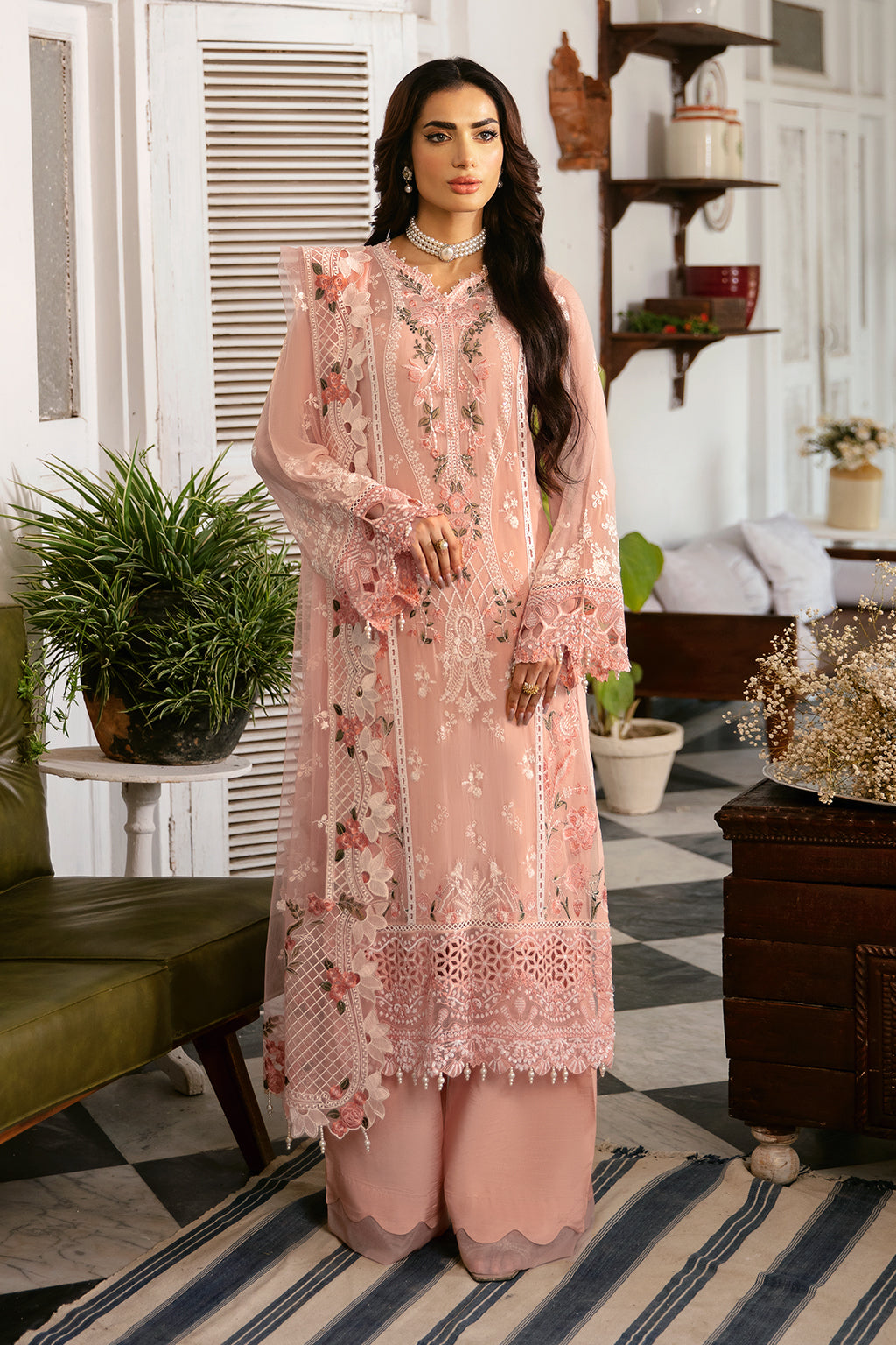Ramsha | Dastak Luxury Chiffon Collection | Q-101 - by - Libasekhas UK - Registered Vendor of : Ramsha - 100% Original Designer Dresss
