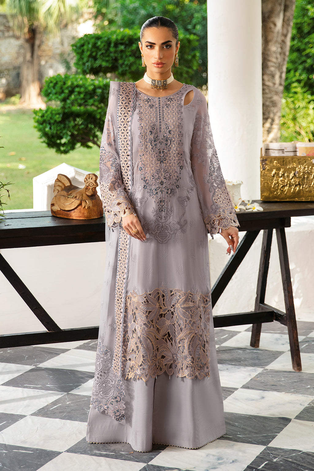 Ramsha | Dastak Luxury Chiffon Collection |  Q-104 - by - Libasekhas UK - Registered Vendor of : Ramsha - 100% Original Designer Dresss
