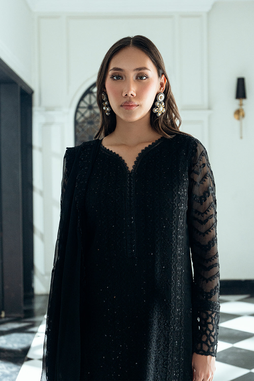 Azure | Ensembles | Raven Drape - by Libasekhas UK - Registered Vendor of : Azure - 100% Original Designer Dress