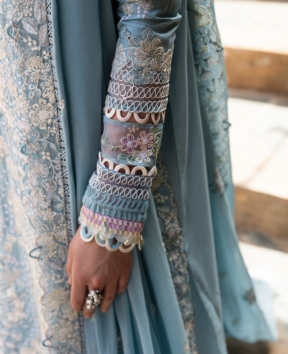 Republic Womenswear | Ilana Eid Luxury Lawn | Azure - by - Libasekhas UK - Registered Vendor of : Republic Womenswear - 100% Original Designer Dresss