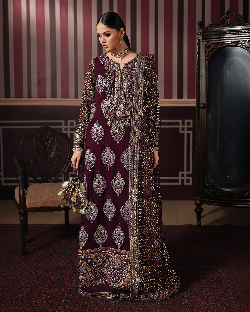Roheenaz | Royale Eternel Chiffon Edit | Regal Charm - by Libasekhas UK - Registered Vendor of : Roheenaz - 100% Original Designer Dress