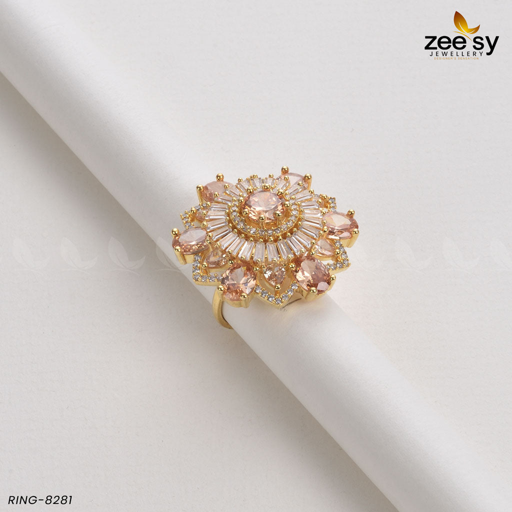 Sunflower Ring-8281 - by - Libasekhas UK - Registered Vendor of : Zeesy - 100% Original Designer Dresss