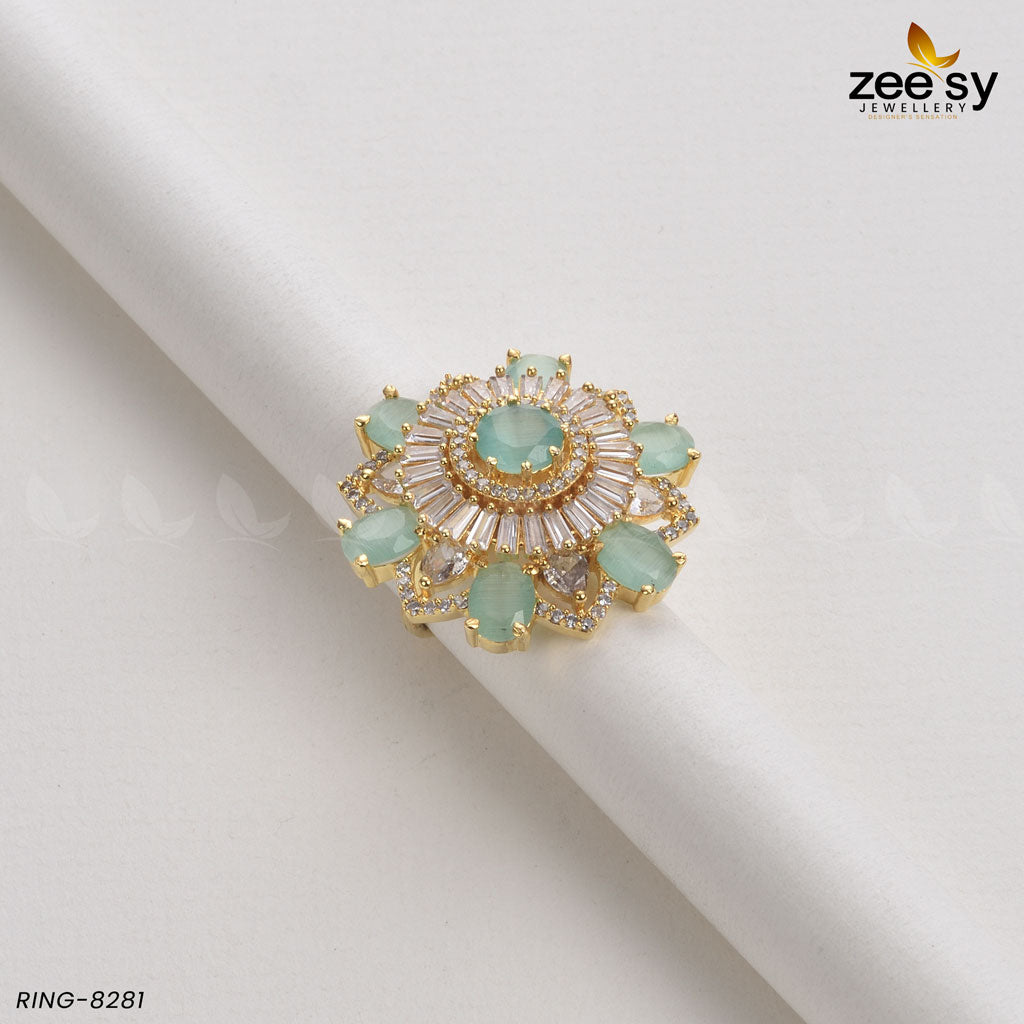 Sunflower Ring-8281 - by - Libasekhas UK - Registered Vendor of : Zeesy - 100% Original Designer Dresss