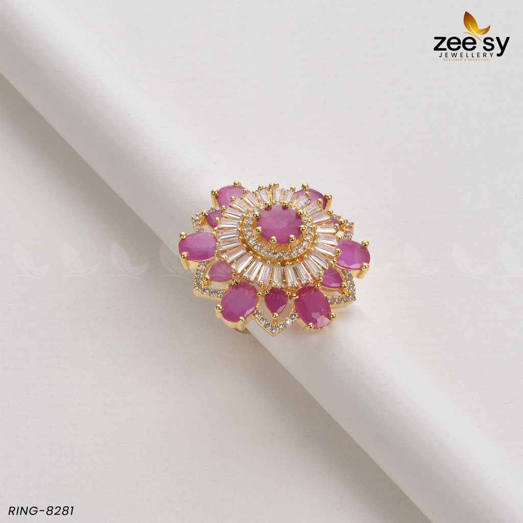 Sunflower Ring-8281 - by - Libasekhas UK - Registered Vendor of : Zeesy - 100% Original Designer Dresss