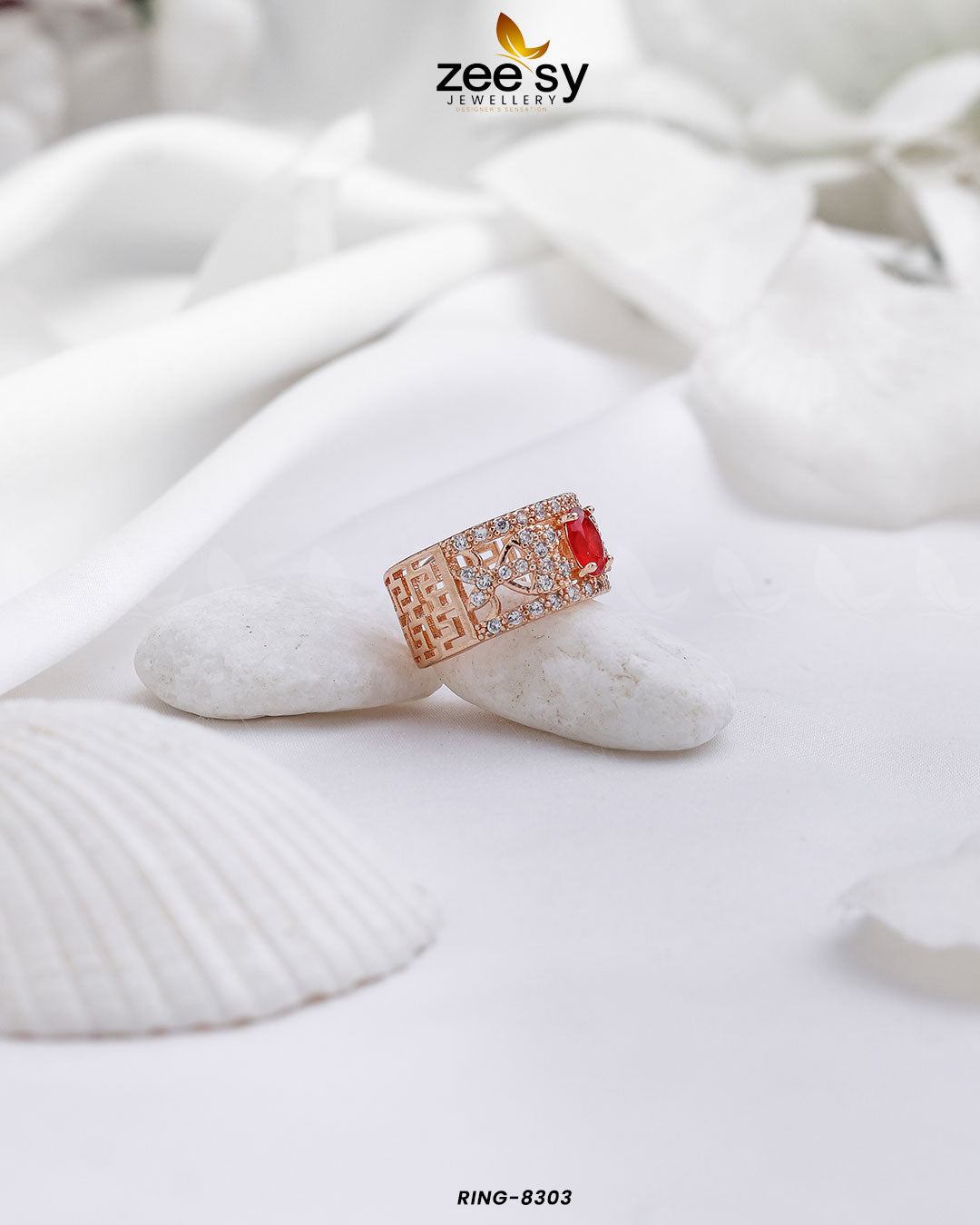 Ring-8303 - by - Libasekhas UK - Registered Vendor of : Zeesy - 100% Original Designer Dresss