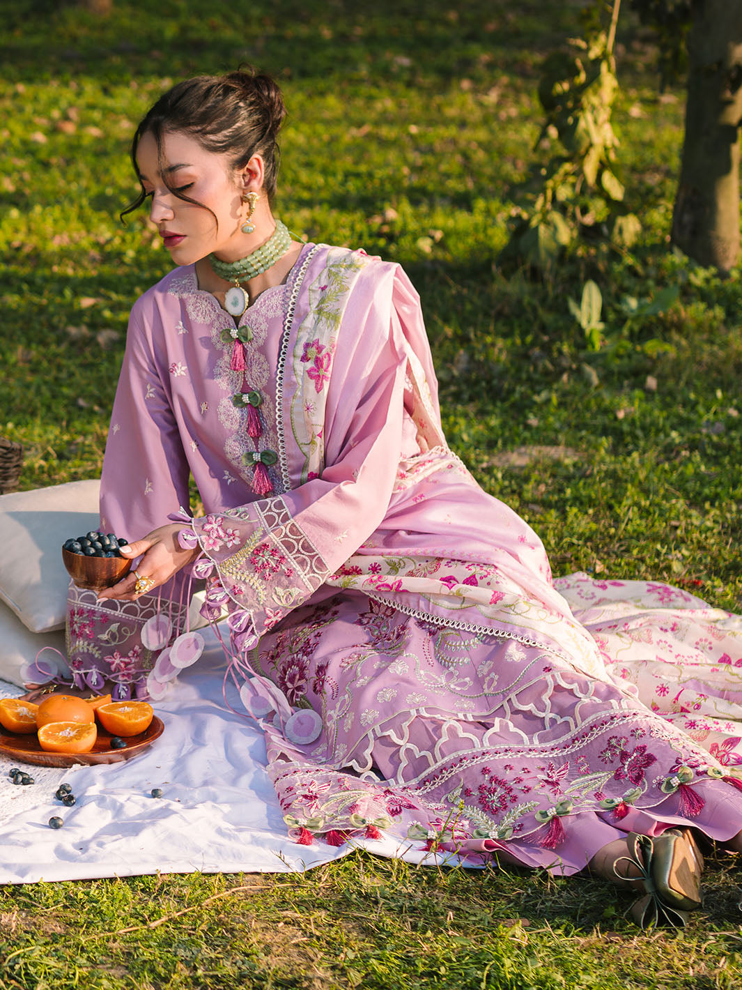 Mahnur | Dahlia Luxury Lawn 25 | Rosa - by - Libasekhas UK - Registered Vendor of : Mahnur - 100% Original Designer Dresss