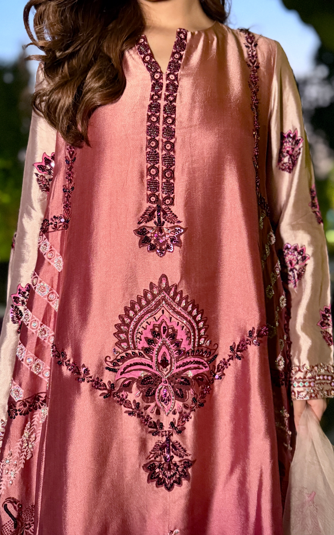 Asifa and Nabeel | Silk Edit 26 | Rose Noir - by Libasekhas UK - Registered Vendor of : Asifa and Nabeel - 100% Original Designer Dress