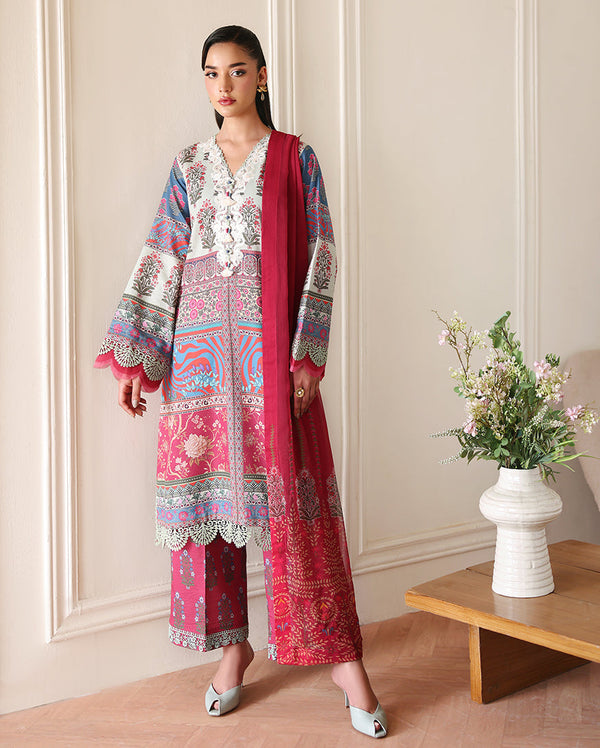 Roheenaz | Eclat Garden Printed Lawn | Rosette Dream - by Libasekhas UK - Registered Vendor of : Roheenaz - 100% Original Designer Dress