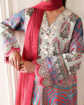 Roheenaz | Eclat Garden Printed Lawn | Rosette Dream - by Libasekhas UK - Registered Vendor of : Roheenaz - 100% Original Designer Dress