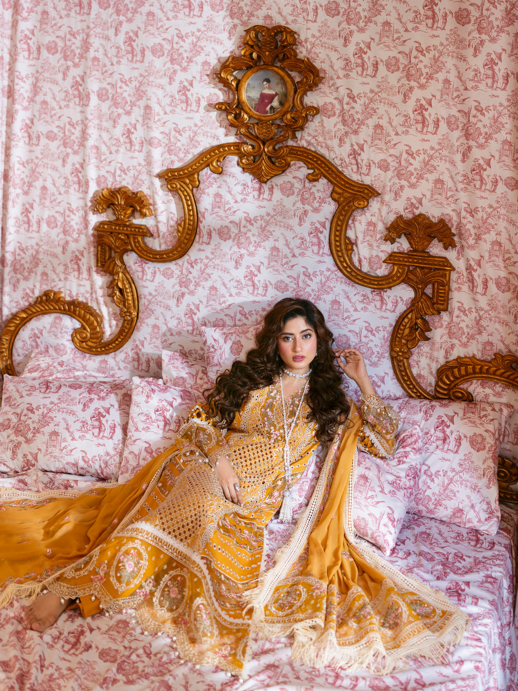 Mahnur | Sophie Luxury Lawn 25 | Rosy - by - Libasekhas UK - Registered Vendor of : Mahnur - 100% Original Designer Dresss