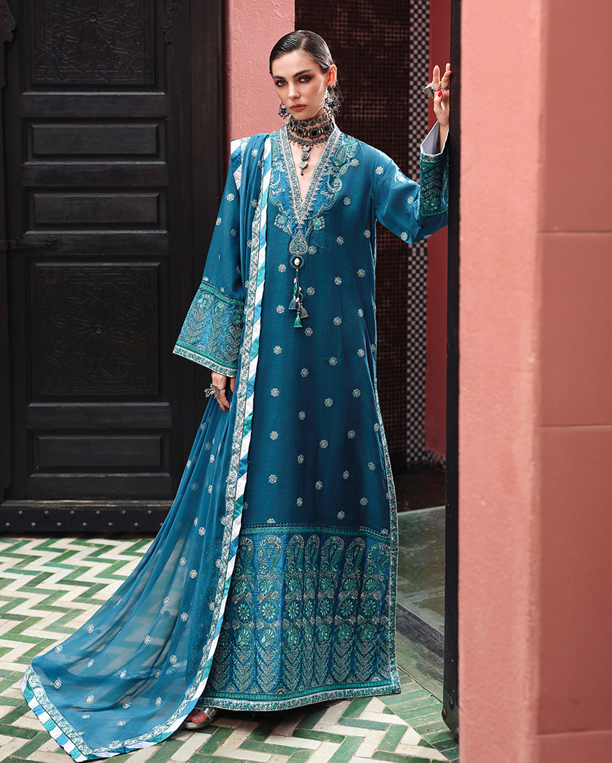 Mushq | Nuvera Rawsilk | Rouge Sapphire - by Libasekhas UK - Registered Vendor of : Mushq - 100% Original Designer Dress