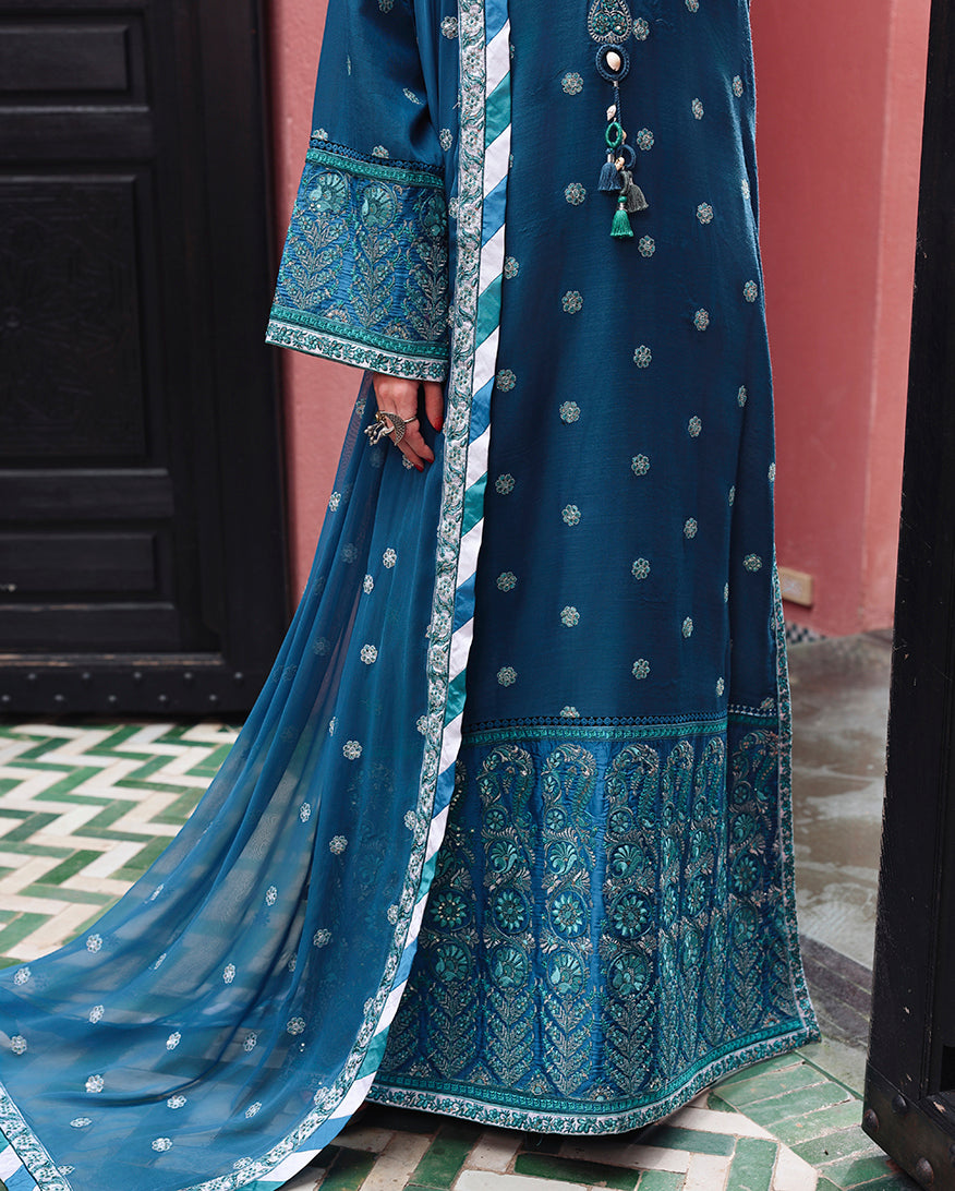 Mushq | Nuvera Rawsilk | Rouge Sapphire - by Libasekhas UK - Registered Vendor of : Mushq - 100% Original Designer Dress