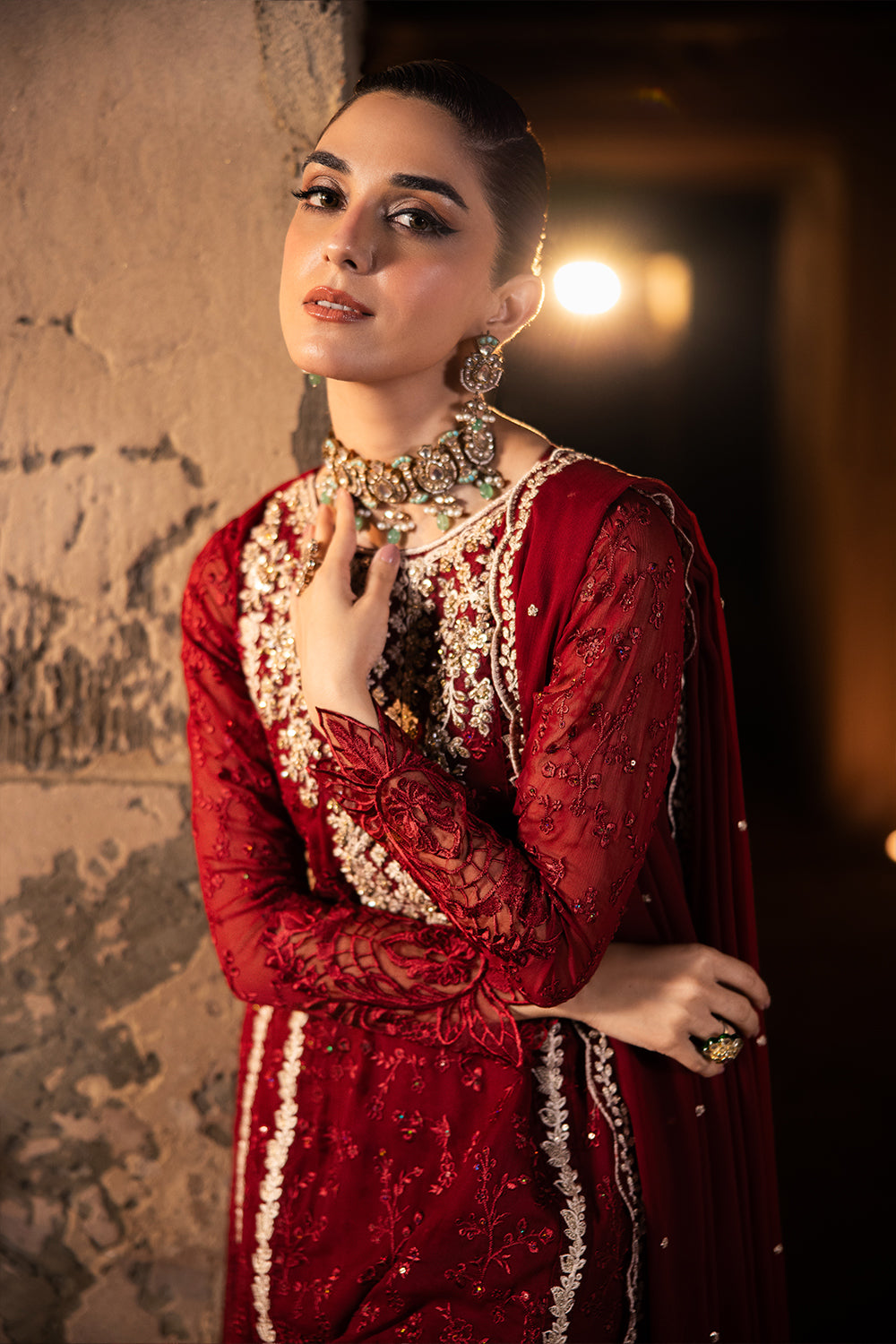 Azure | Luxe Formals | Royal Crimson - by Libasekhas UK - Registered Vendor of : Azure - 100% Original Designer Dress