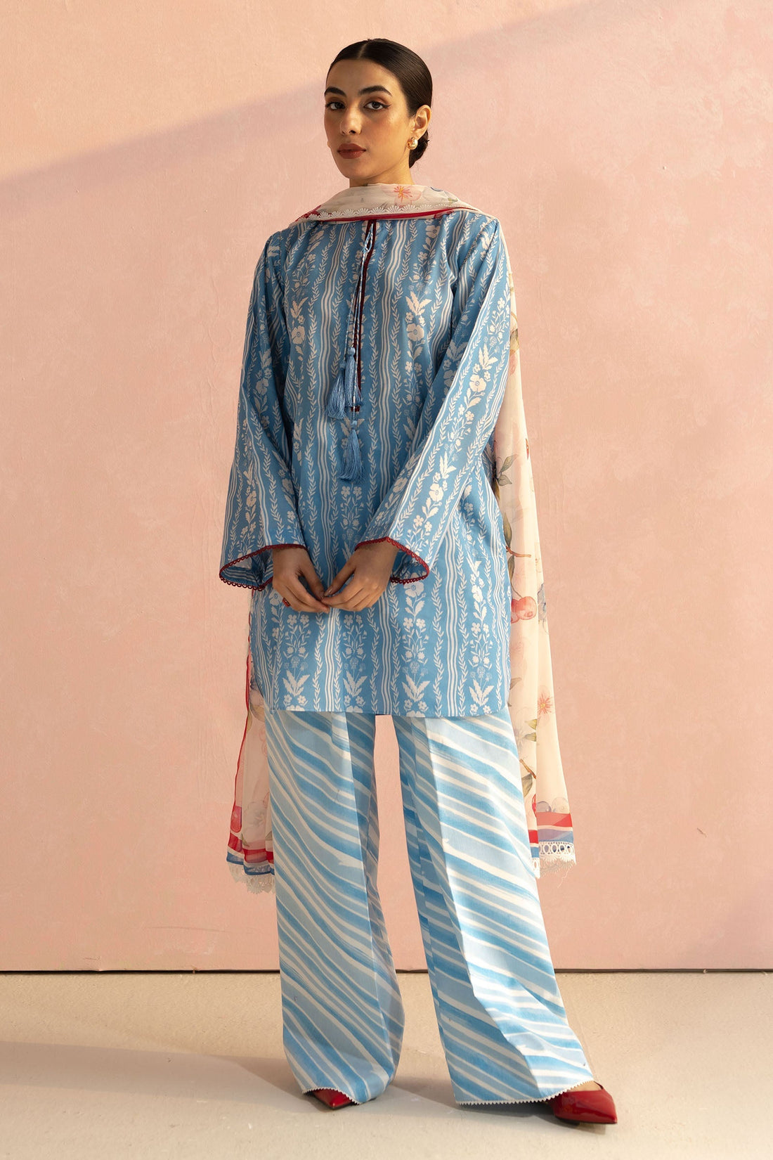 Zara Shahjahan | Coco Prints 25 | Ruby-9B - by - Libasekhas UK - Registered Vendor of : Zara Shahjahan - 100% Original Designer Dresss