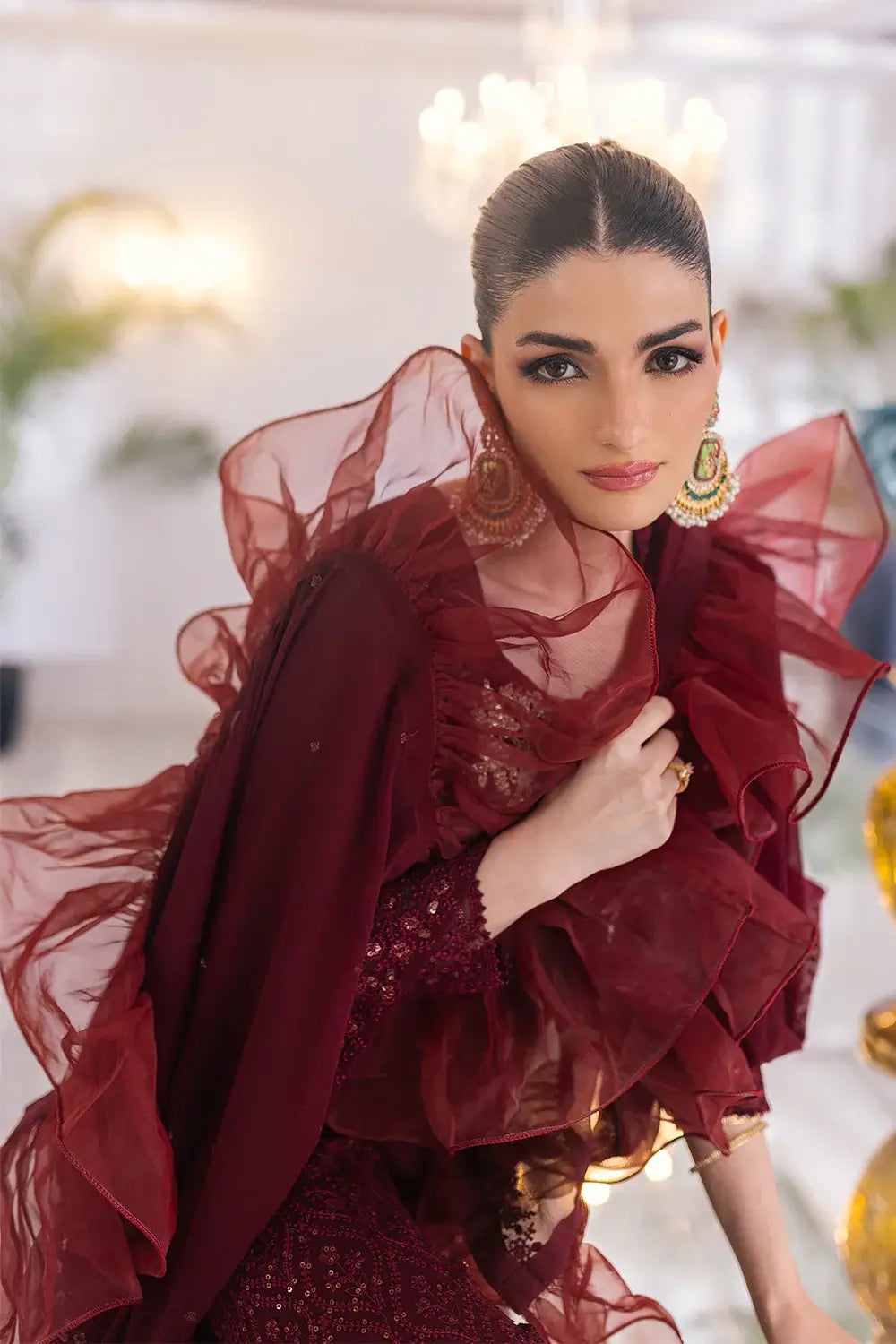 Azure | Embroidered Ensembles 23 | Ruby Vine - by - Libasekhas UK - Registered Vendor of : Azure - 100% Original Designer Dresss
