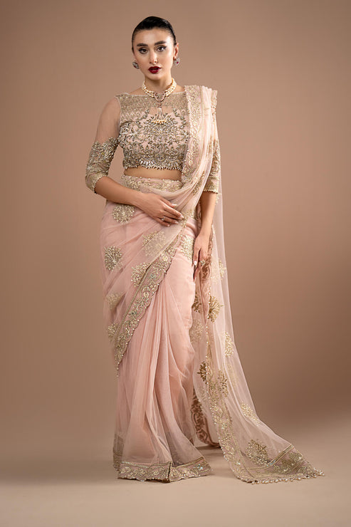 Imrozia Premium | Lumiere Luxury Sarees | 01 Rose Clair - by - Libasekhas UK - Registered Vendor of : Imrozia Premium - 100% Original Designer Dresss