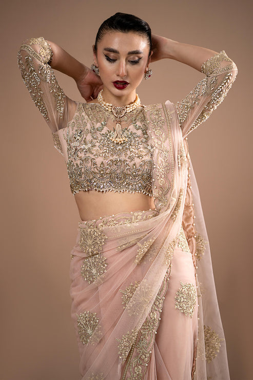 Imrozia Premium | Lumiere Luxury Sarees | 01 Rose Clair - by - Libasekhas UK - Registered Vendor of : Imrozia Premium - 100% Original Designer Dresss