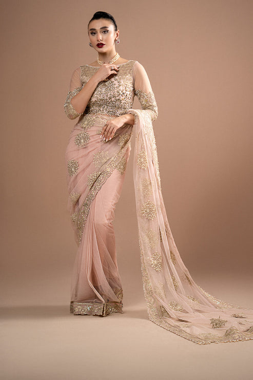 Imrozia Premium | Lumiere Luxury Sarees | 01 Rose Clair - by - Libasekhas UK - Registered Vendor of : Imrozia Premium - 100% Original Designer Dresss