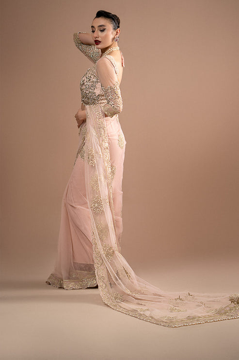 Imrozia Premium | Lumiere Luxury Sarees | 01 Rose Clair - by - Libasekhas UK - Registered Vendor of : Imrozia Premium - 100% Original Designer Dresss