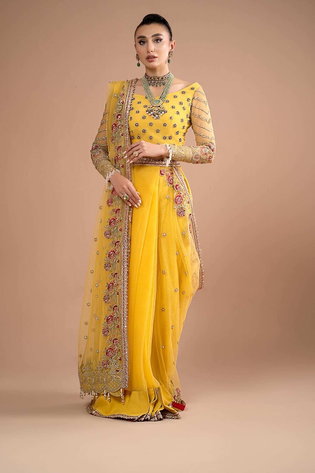 Imrozia Premium | Lumiere Luxury Sarees | 02 Lustrous Gold - by - Libasekhas UK - Registered Vendor of : Imrozia Premium - 100% Original Designer Dresss