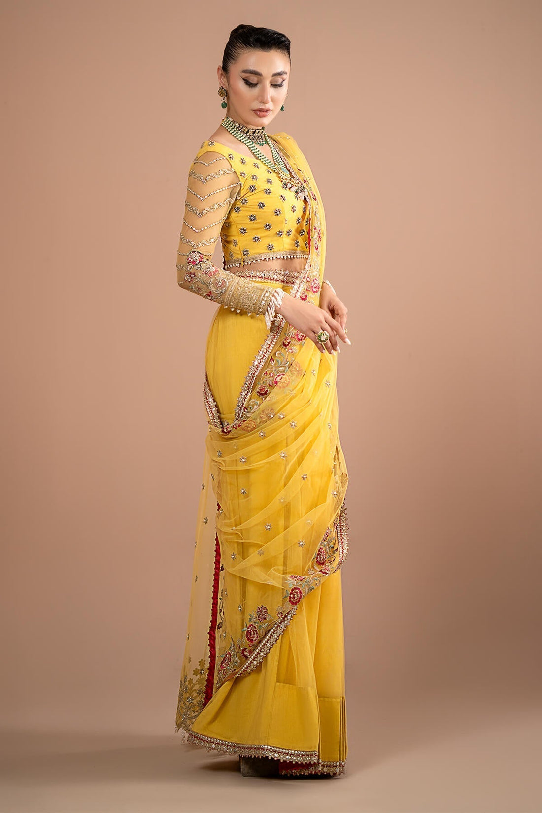 Imrozia Premium | Lumiere Luxury Sarees | 02 Lustrous Gold - by - Libasekhas UK - Registered Vendor of : Imrozia Premium - 100% Original Designer Dresss